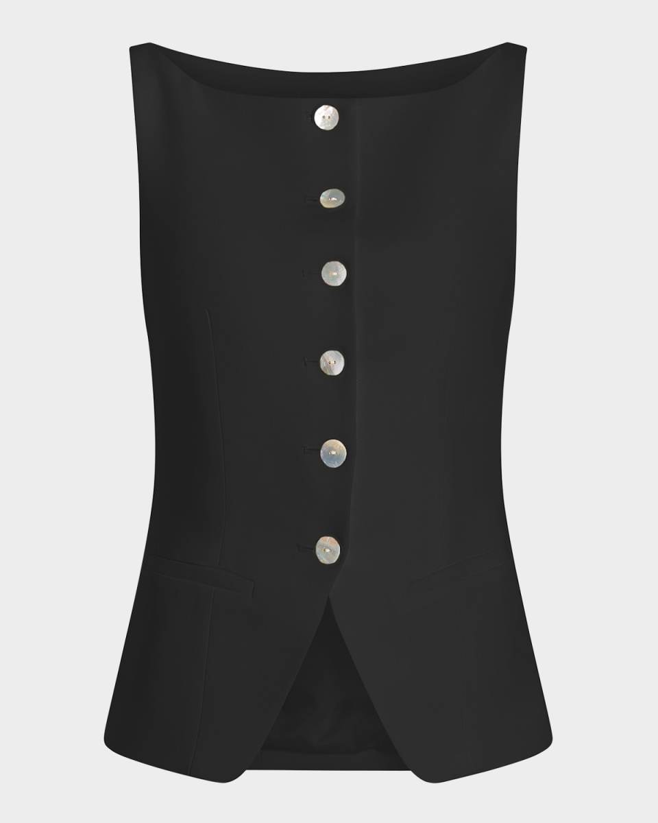 Lemonis Tailored Crepe Vest